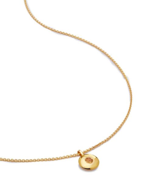 Monica Vinader 18kt recycled gold vermeil Birthstone citrine pendant necklace - zdjęcie produktu nr 1