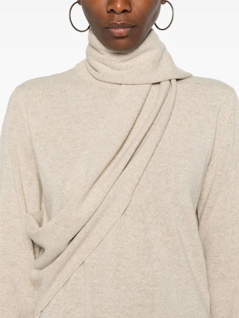 MM6 Maison Margiela attache-scarf jumper - Neutrals
