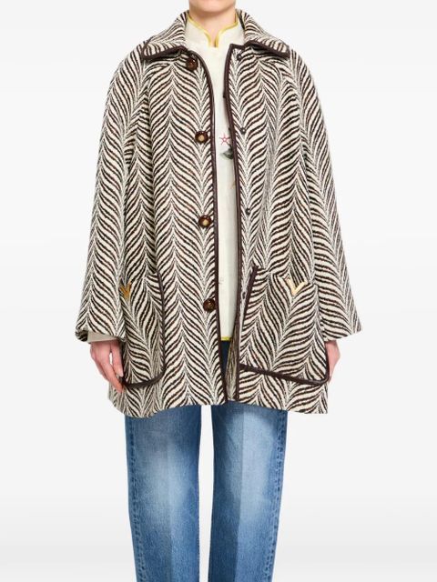 Valentino Garavani patterned button coat - Neutrals - zdjęcie produktu nr 2