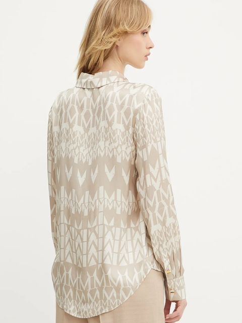 Marciano by Guess koszula MELISSA damska kolor beżowy regular z kołnierzykiem klasycznym 5GGH32 7298A