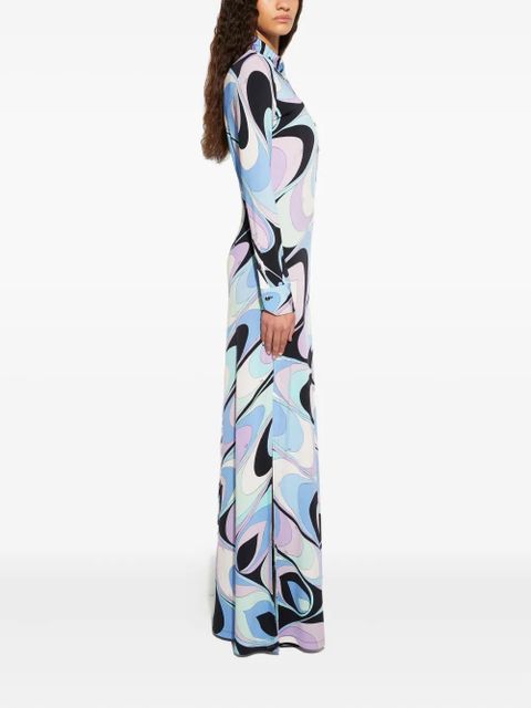 PUCCI onde-print shirt dress - Blue