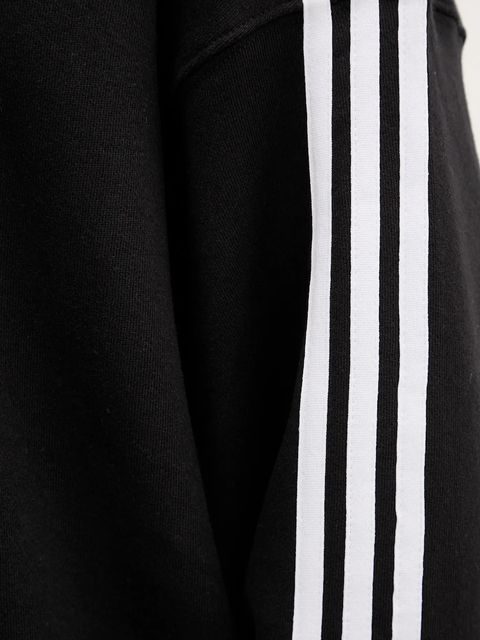 adidas Originals bluza bawełniana 3-Stripes damska kolor czarny z aplikacją JX5285
