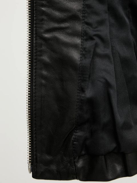 AllSaints kurtka skórzana CLO kolor czarny przejściowa W024LD