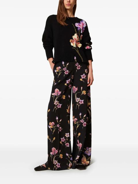 TWINSET floral trousers - Black - zdjęcie produktu nr 2