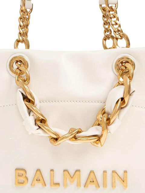 Balmain 1945 small logo-embellished tote bag - Neutrals
