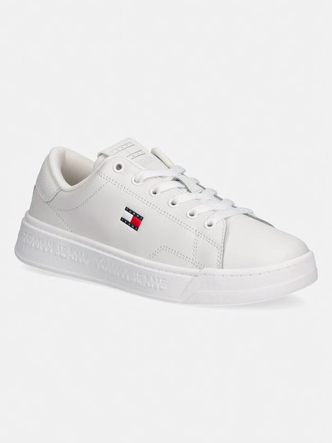 Tommy Jeans TJW SCRIPT CUPSOLE sneakersy damskie skórzane - zdjęcie produktu nr 2