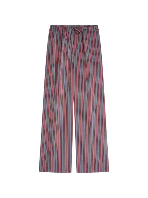 DRIES VAN NOTEN elasticated striped trousers - Grey - zdjęcie produktu nr 1