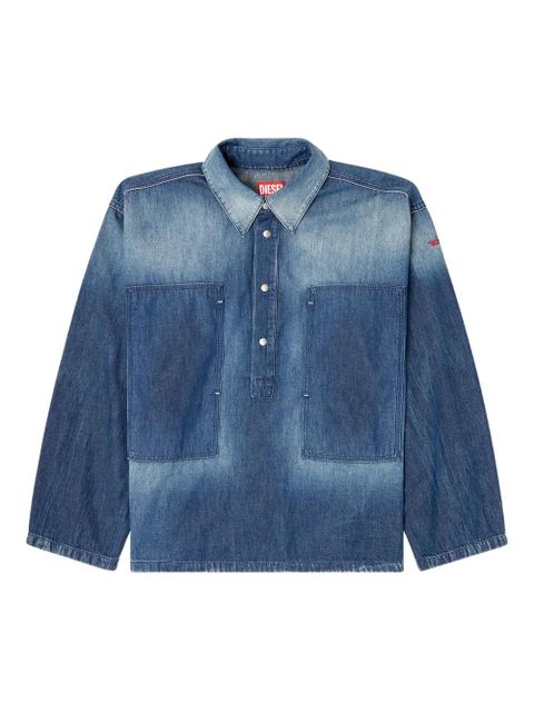 Diesel Henley buttoned shirt - Blue - zdjęcie produktu nr 1