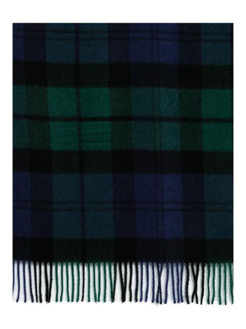 TOTEME checked cashmere scarf - Blue