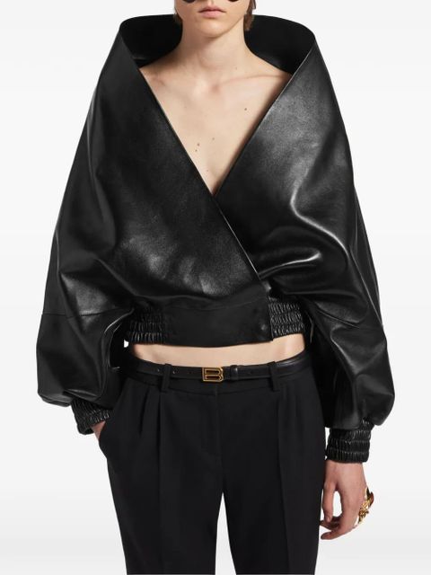 Balenciaga wrap wide-sleeve jacket - Black