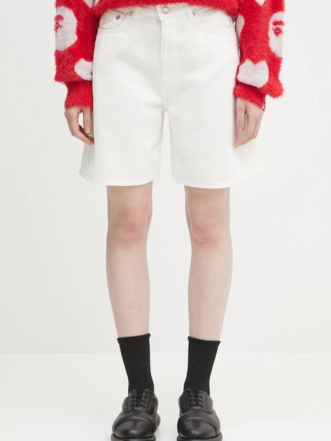 Samsoe Samsoe szorty jeansowe SASHELLY damskie kolor biały gładkie high waist F25200013 - zdjęcie produktu nr 1