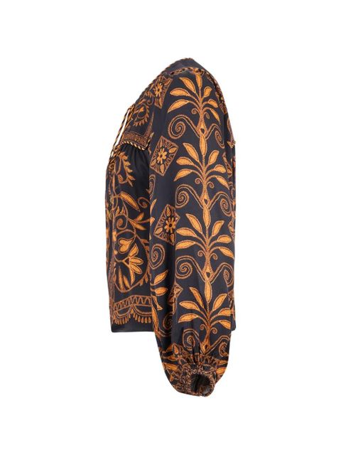 FARM Rio Cornely Ainika floral-print blouse - Black - zdjęcie produktu nr 2