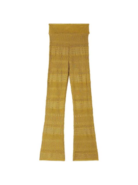 SANDRO pointelle knit trousers - Green - zdjęcie produktu nr 1