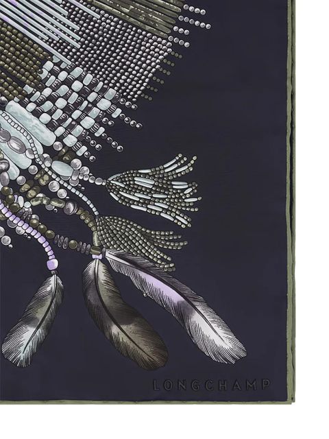 Longchamp beaded embelished scarf - Black - zdjęcie produktu nr 2