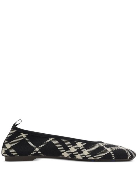 Burberry Check Knit Baby ballerinas - Black - zdjęcie produktu nr 1