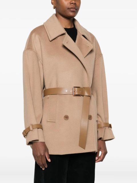 Max Mara double-breasted belted coat - Brown