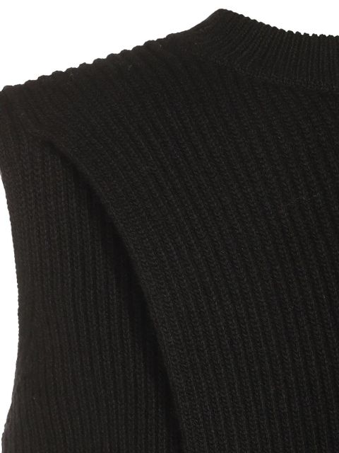 Jil Sander sleeveless knitted vest - Black - zdjęcie produktu nr 2