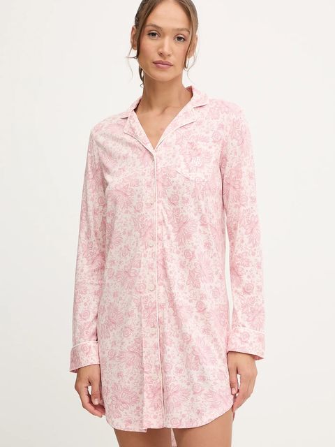 Lauren Ralph Lauren koszula nocna damska kolor różowy ILN32443 - zdjęcie produktu nr 1