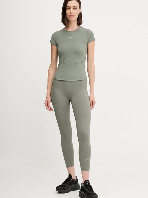 adidas by Stella McCartney t-shirt treningowy damski kolor zielony JW4564 - zdjęcie produktu nr 2