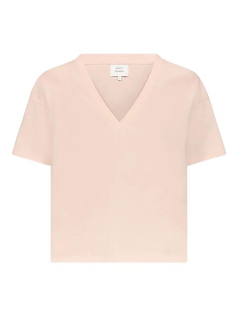 LouLou de Saison Faaa Lds V-neck T-shirt - Pink - zdjęcie produktu nr 1