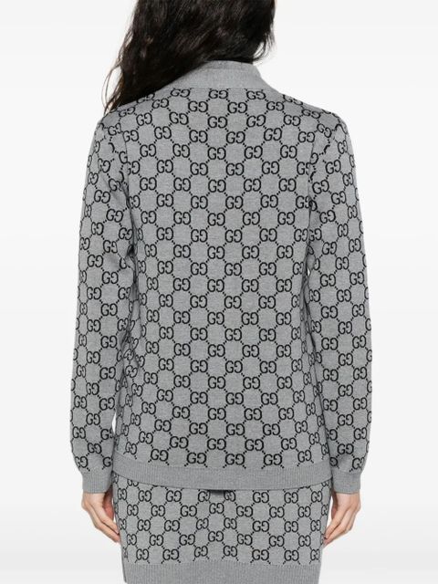 Gucci GG-monogram cardigan - Grey