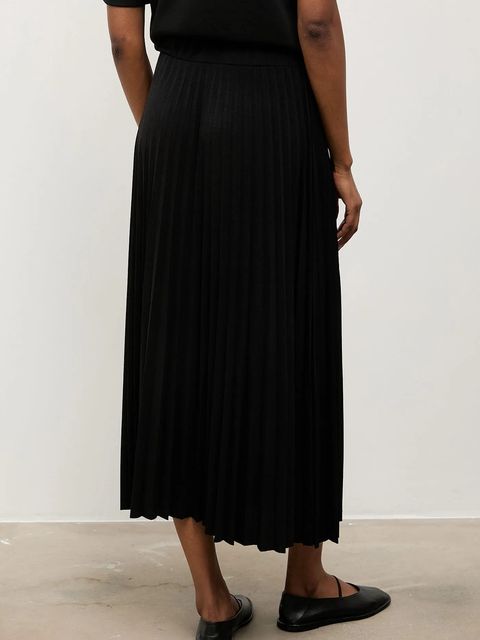 Answear.LAB spódnica kolor czarny midi rozkloszowana