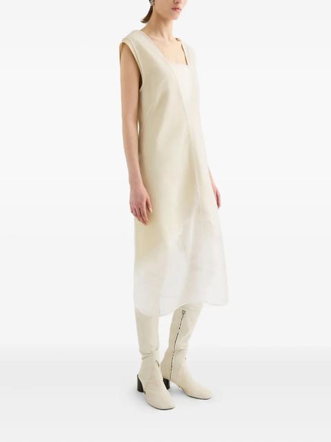 Jil Sander v-neck sleeveless midi dress - White - zdjęcie produktu nr 1