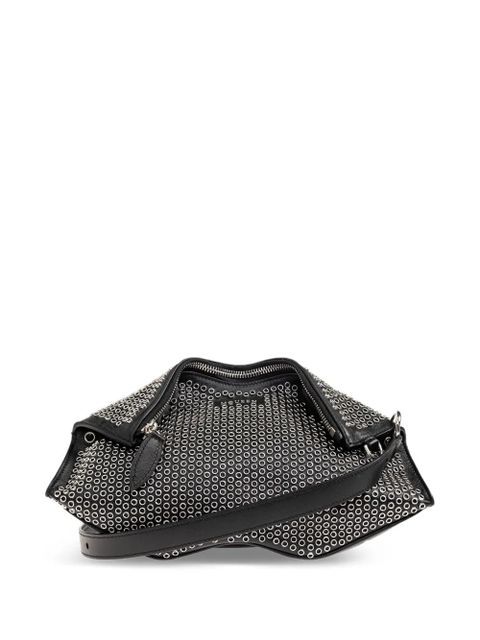 Alexander McQueen Manta studded zip clutch bag - Black - zdjęcie produktu nr 1