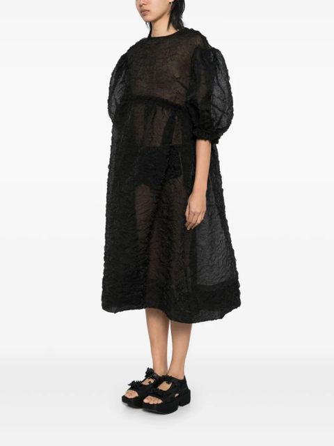 Simone Rocha ruffle detail smock dress - Black