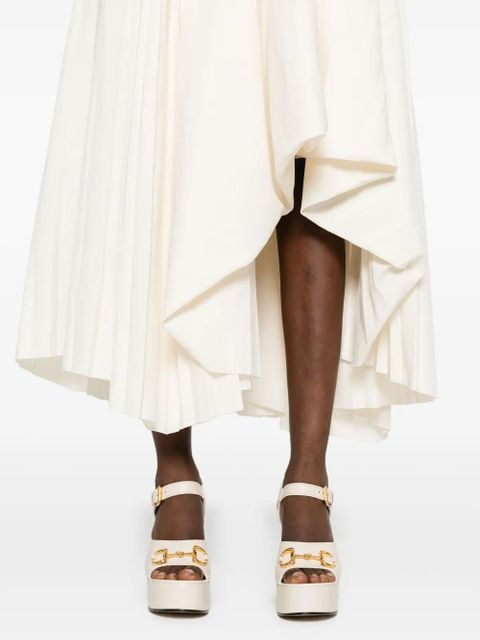 Alexander McQueen asymmetric midi dress - Neutrals