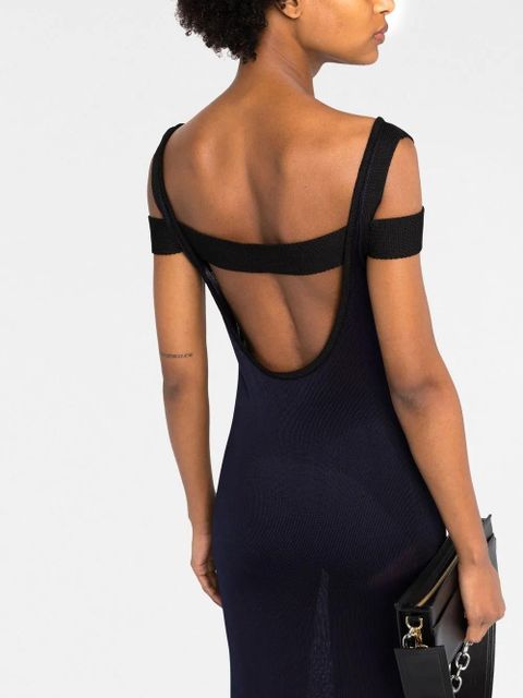 Jacquemus semi-sheer maxi dress - Blue