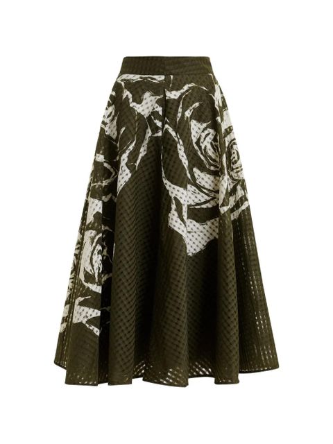 Essentiel Antwerp Jango floral-print skirt - Green - zdjęcie produktu nr 1