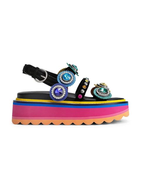 Kurt Geiger London sandały na platformie damskie skórzane Octavia Sling Flatform - zdjęcie produktu nr 1