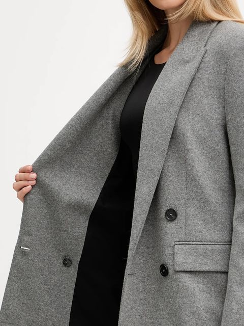 Pinko płaszcz z dodatkiem wełny