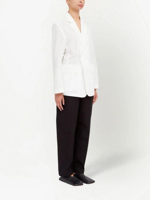 MM6 Maison Margiela pinstriped single-breasted blazer - White