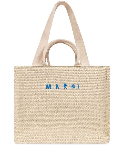 Marni large Basket tote bag - Neutrals - zdjęcie produktu nr 1