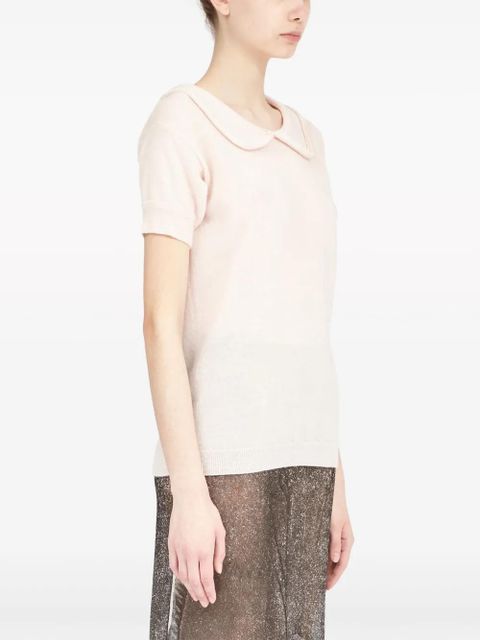 Maison Margiela wool-cashmere blend top - Pink
