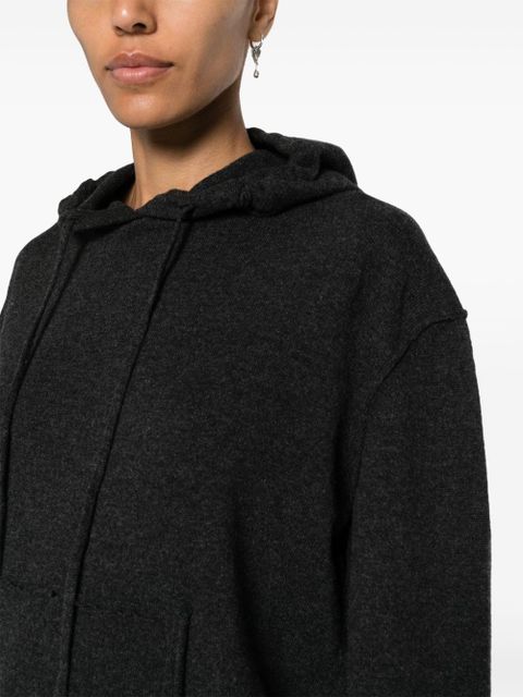 Maison Margiela four-stitch logo wool blend hoodie - Grey - zdjęcie produktu nr 2