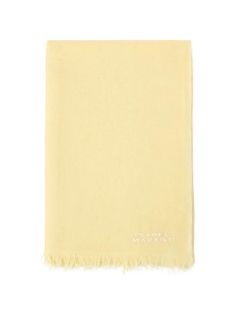 ISABEL MARANT Alette fringed-hem scarf - Yellow - zdjęcie produktu nr 1