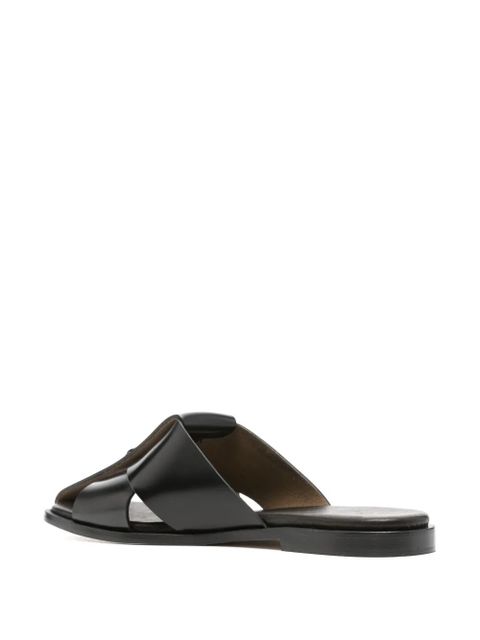Hereu Corema leather mules - Black