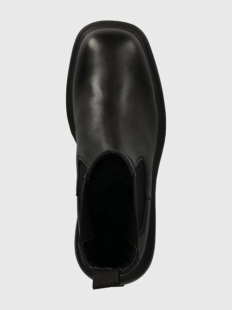 HUGO botki Meghan damskie kolor czarny na platformie 50523192