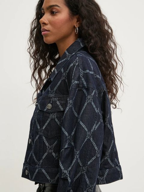 HUGO kurtka jeansowa damska kolor granatowy przejściowa 50530300