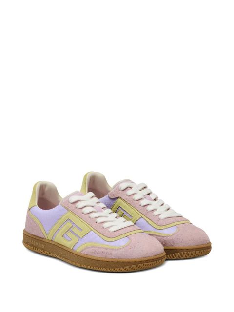 Balmain Swan suede panelled sneakers - Pink - zdjęcie produktu nr 2