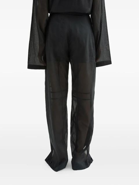 Jil Sander cotton trousers - Black