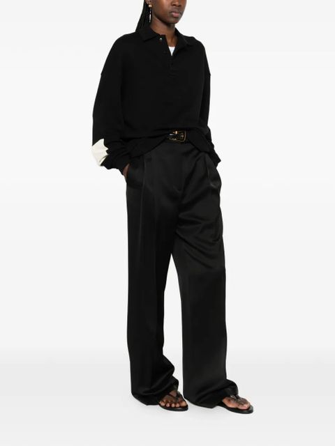 Aya Muse collared patched polo shirt - Black - zdjęcie produktu nr 2