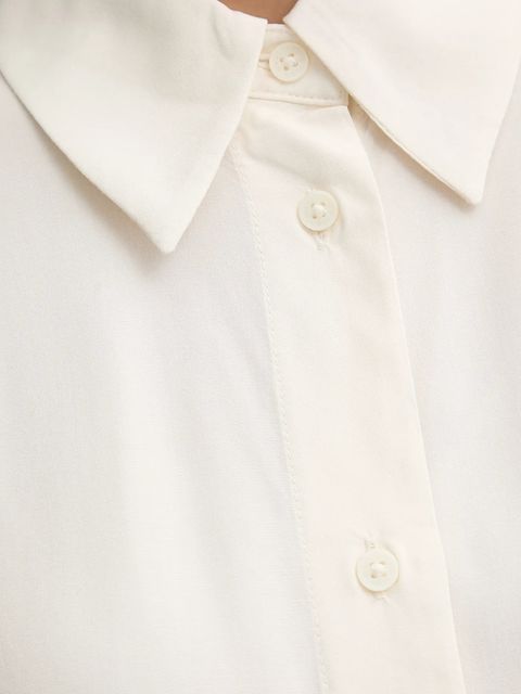 Marc O'Polo koszula damska kolor beżowy regular z kołnierzykiem klasycznym 5000007985