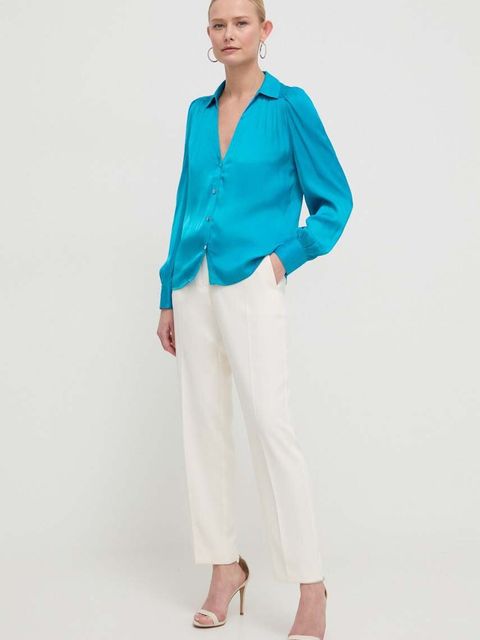 Morgan koszula CECIL damska kolor niebieski regular z kołnierzykiem klasycznym