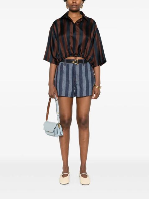 FENDI Pequin striped denim shorts - Blue - zdjęcie produktu nr 2