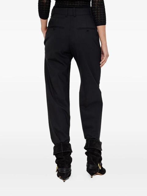 ISABEL MARANT virgin wool-blend straight-leg trousers - Black