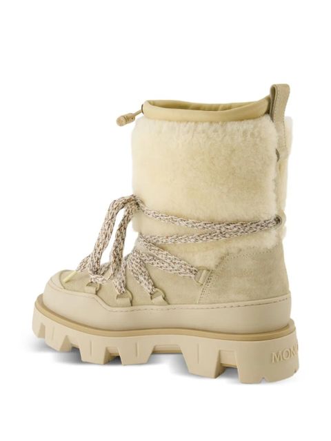 Moncler Peak Après shearling lace-up ankle boots - Neutrals